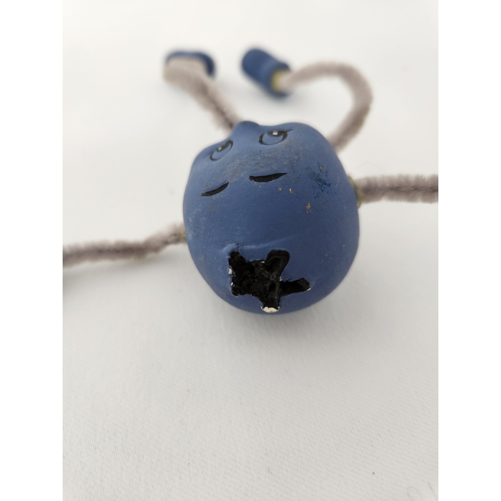 Vintage Anthropomorphic Blueberry Fruit Shelf Sitters Pipe Cleaner 1960s Ceramic - Picture 8 of 11